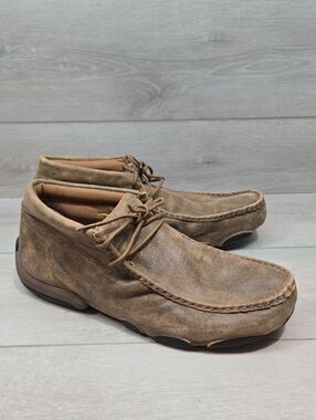 Twisted X Men's MDM003 Moc Casual Suede Lace-Up Chukka Shoes -Brown Sz 13